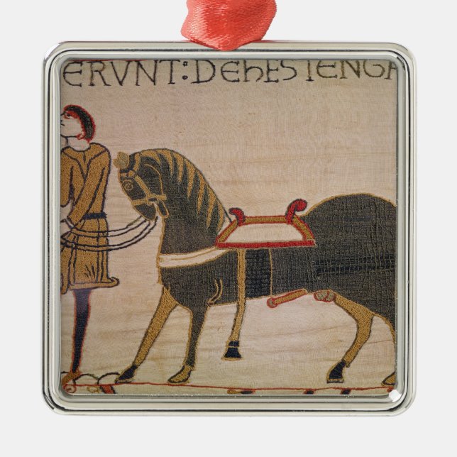 A Messenger Brings News of Harold to William Metal Ornament (Front)