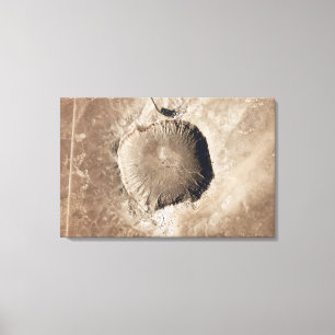 A meteorite impact crater canvas print