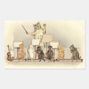 A Mewsical Matinee Vintage Victorian Era Sticker