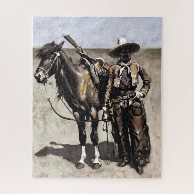 A Mexican Buccaro in Texas by Frederic Remington Jigsaw Puzzle (Vertical)