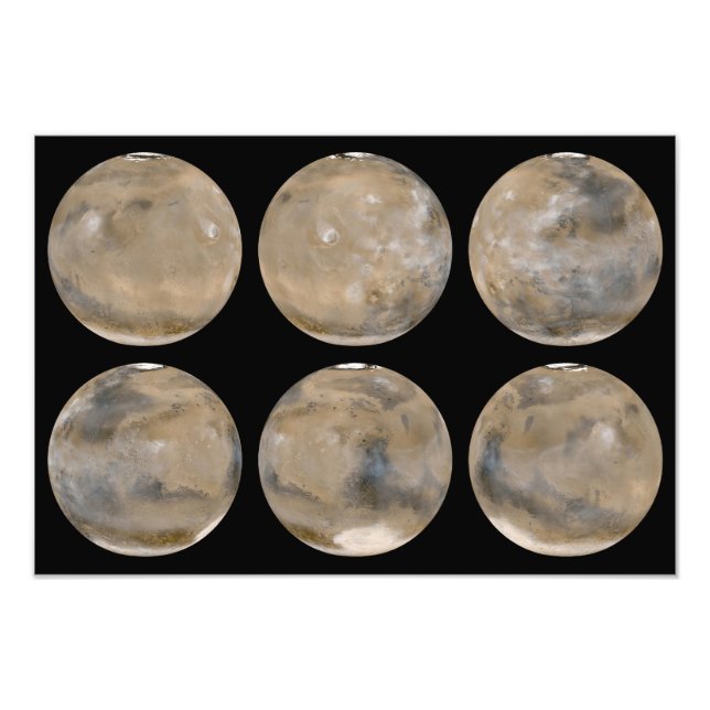 A Mid-Northern Summer/Southern Winter on Mars Photo Print (Front)