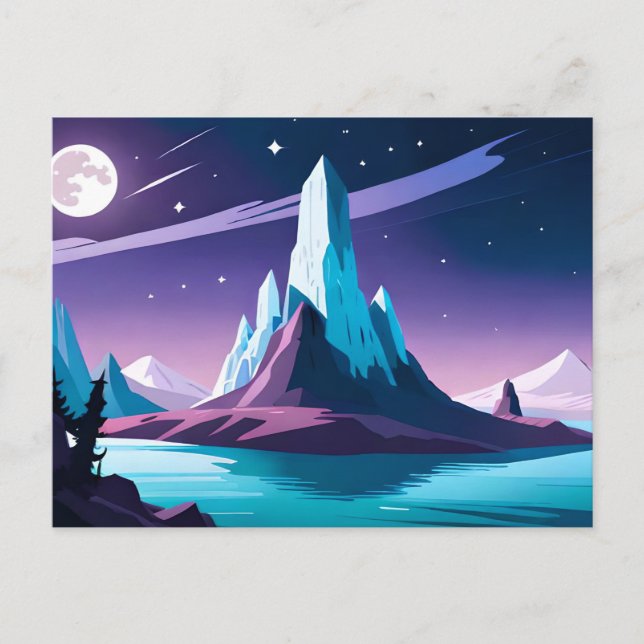 A Midnight Mountain Postcard (Front)