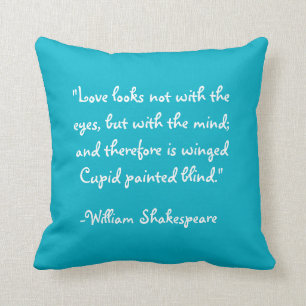 A Midsummer Nights Dream w Shakespeare Quote Throw Pillow