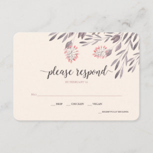 A Midsummer Night's Dream Wedding RSVP v2 Card