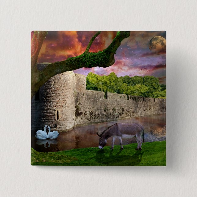 A midsummer's Night Dream 2 Inch Square Button (Front)