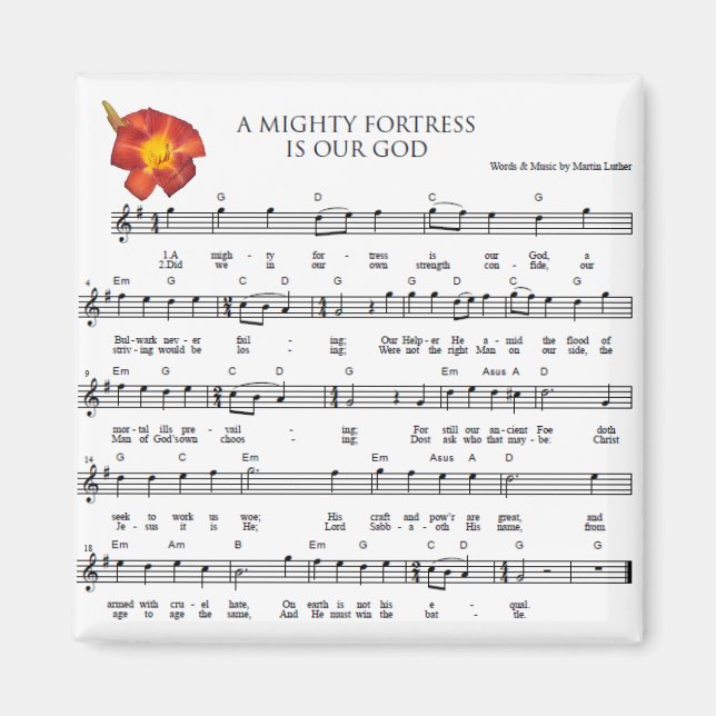 A Mighty Fortress is Our God Magnet (Front)