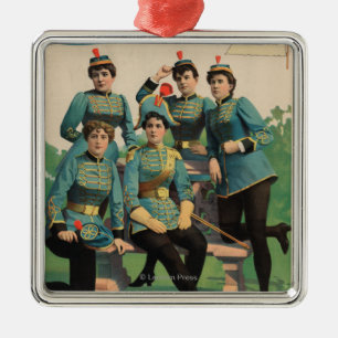 "A Milk White Flag" Woman's Marching Band Metal Ornament