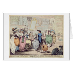 A Milliner's Shop, published in 1787 (hand coloure