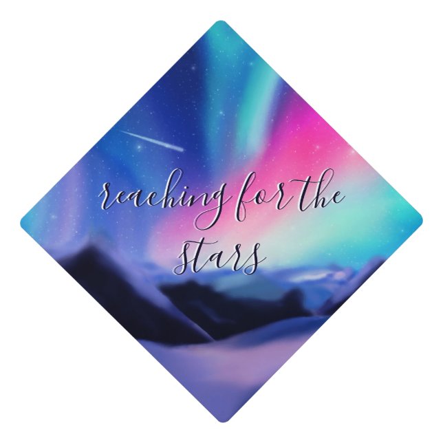 A Million Aurora Dreams Graduation Cap Topper (Front)