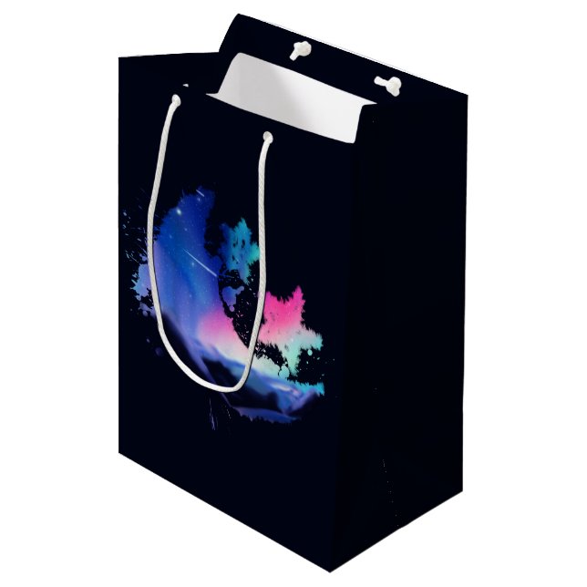 A Million Aurora Dreams Medium Gift Bag (Front Angled)