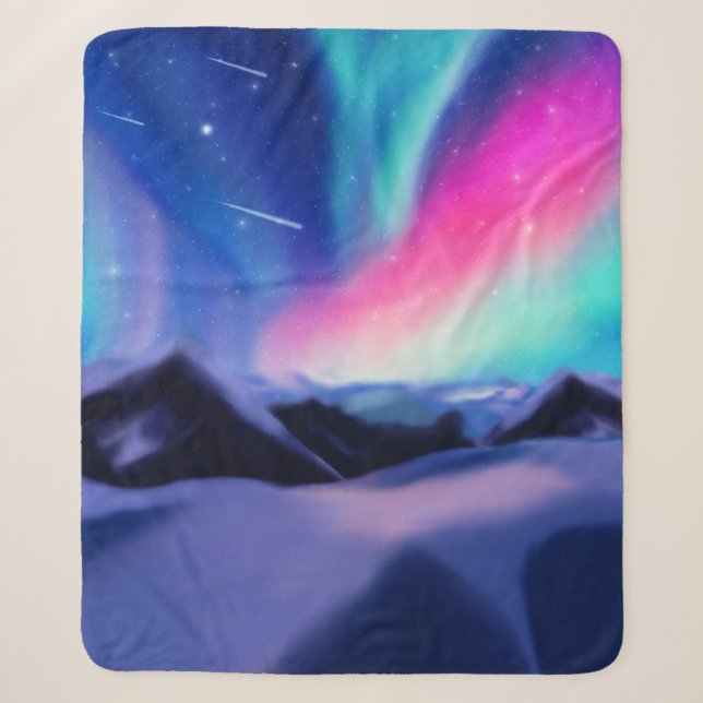A Million Aurora Dreams Sherpa Blanket (Front)