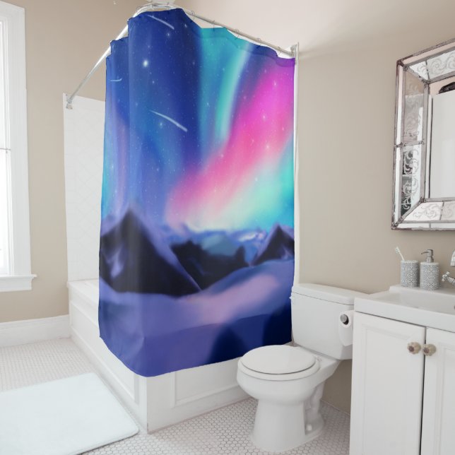 A Million Aurora Dreams Shower Curtain (In Situ)