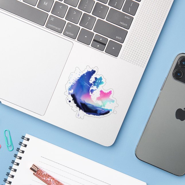 A Million Aurora Dreams Sticker (Laptop w/ iPhone)