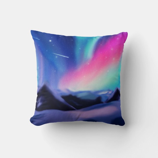 A Million Aurora Dreams Throw Pillow (Front)