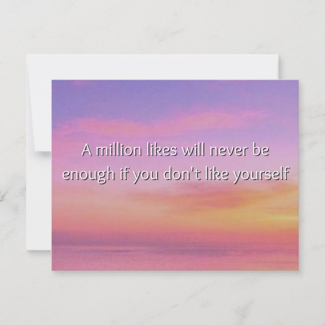 A Million Likes Sunset Astethic Mini  Holiday Card (Front)