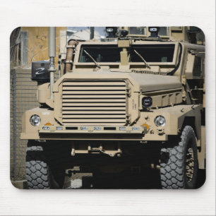 A mine-resistant, ambush-protected vehicle mouse pad