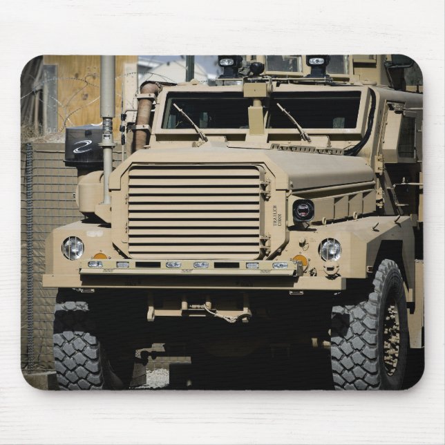 A mine-resistant, ambush-protected vehicle mouse pad (Front)