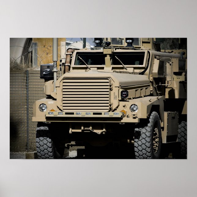 A mine-resistant, ambush-protected vehicle poster (Front)