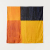 A minimalist abstract painting; textured blocks of