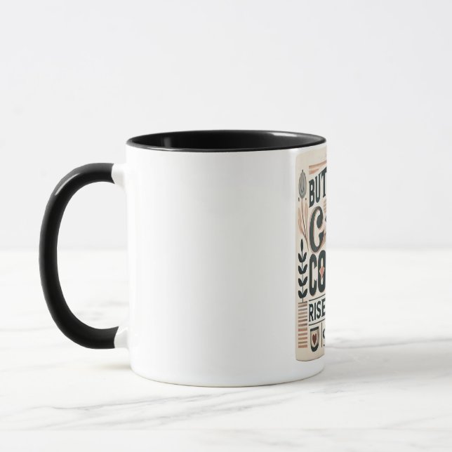 A Minimalist Coffee Mug with Bold Typography  Cozy (Left)