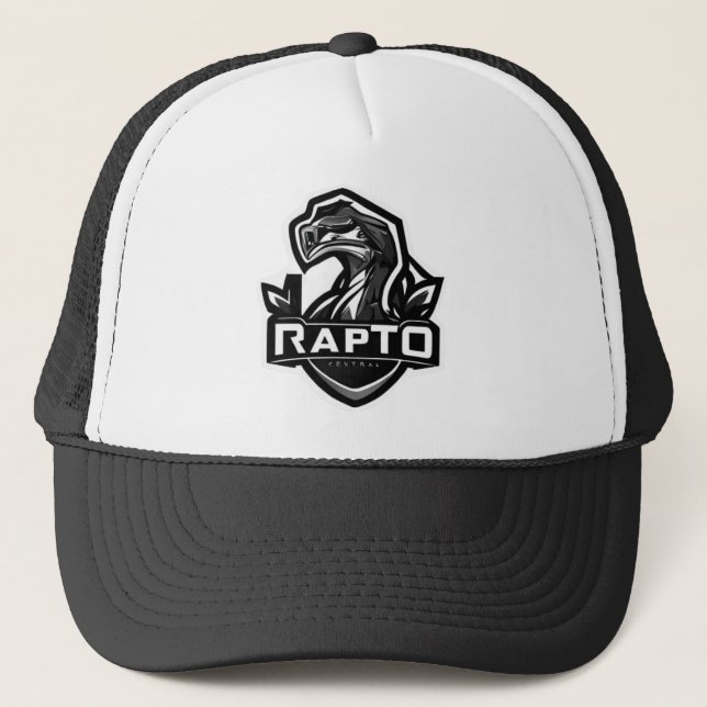 A minimalist logo for the software Rapto  Trucker Hat (Front)