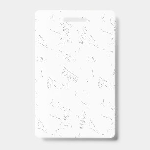 A minimalist white line art sketch depicts a simpl badge