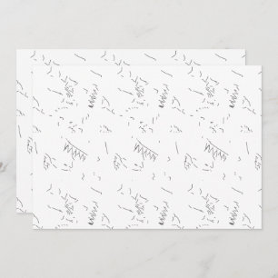 A minimalist white line art sketch depicts a simpl thank you card