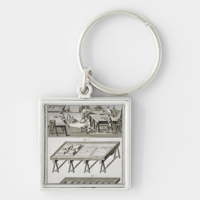 A mirror maker's workshop and tools, from the 'Enc Keychain (Front)