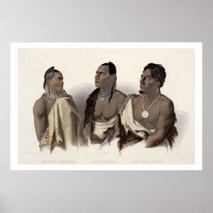 A Missouri Indian, an Oto Indian and the Chief of Poster