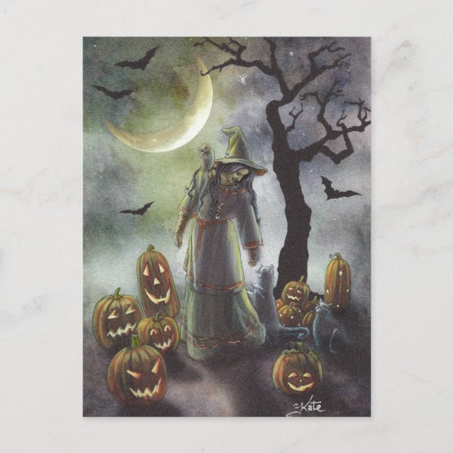 A misty walk at Halloween. Postcard (Front)