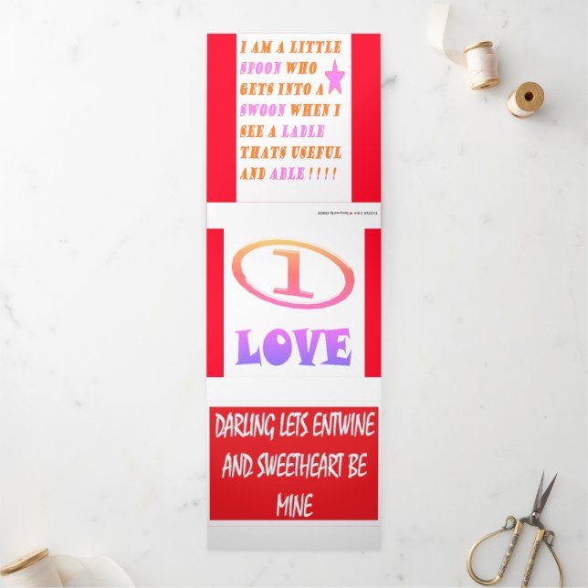 A mix of poems for romantics and fun Tri-Fold holi Card (Outside)