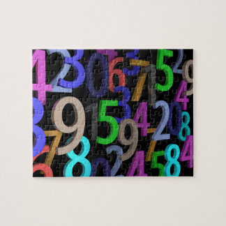 A Mixture of Colourful Numbers Pattern Jigsaw Puzzle