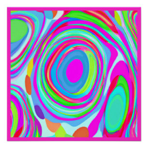 A Mixture of Colourful Patterns Art Poster