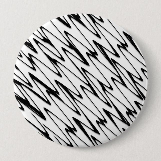 A Modern Abstract Energetic Line Art  4 Inch Round Button (Front)