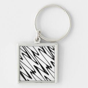 A Modern Abstract Energetic Line Art Keychain