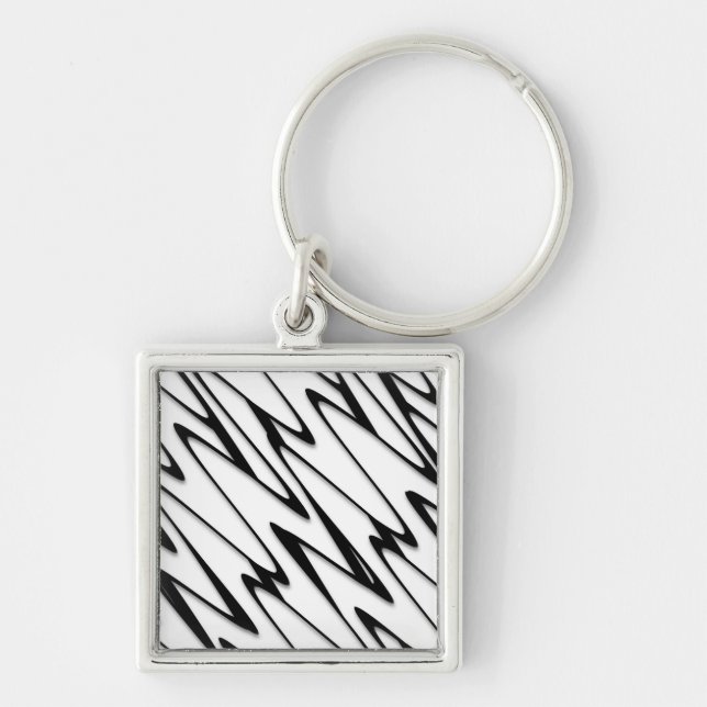 A Modern Abstract Energetic Line Art  Keychain (Front)