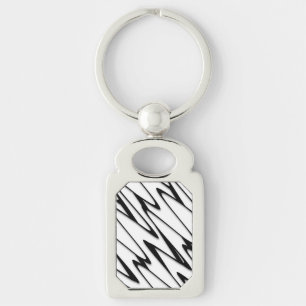 A Modern Abstract Energetic Line Art Keychain