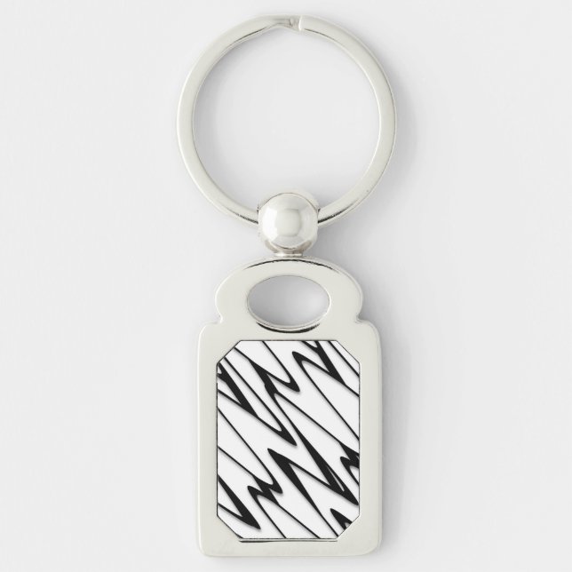 A Modern Abstract Energetic Line Art  Keychain (Front)