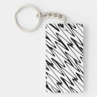 A Modern Abstract Energetic Line Art Keychain