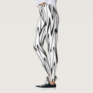 A Modern Abstract Energetic Line Art  Leggings