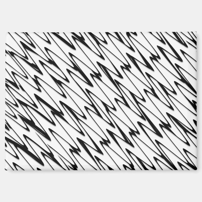 A Modern Abstract Energetic Line Art  Magnet (Front)