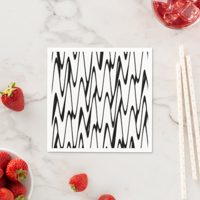 A Modern Abstract Energetic Line Art  Napkin (Insitu)