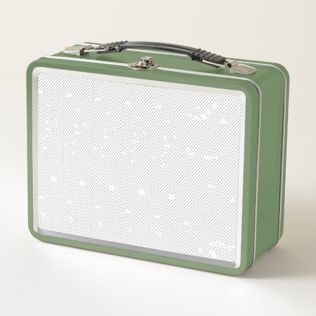 A modern design featuring a sleek combination of w metal lunch box (Front)