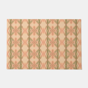 A Modern Designed Floor Mat With Peach