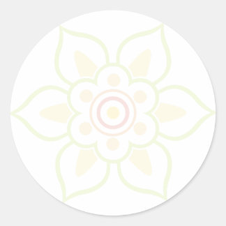 A Modern Interpretation of Korean Patterns Classic Round Sticker