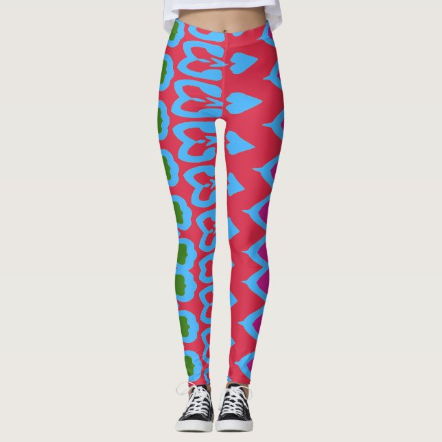 A modern multicolor seamless "Ratti_Creative_Arts" Leggings (Front)
