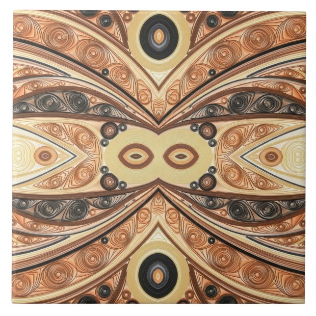 A modern seamless multicolor classic pattern ceram tile (Front)
