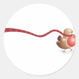 A modern version of the Robin Red Breast Classic Round Sticker