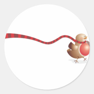 A modern version of the Robin Red Breast Classic Round Sticker