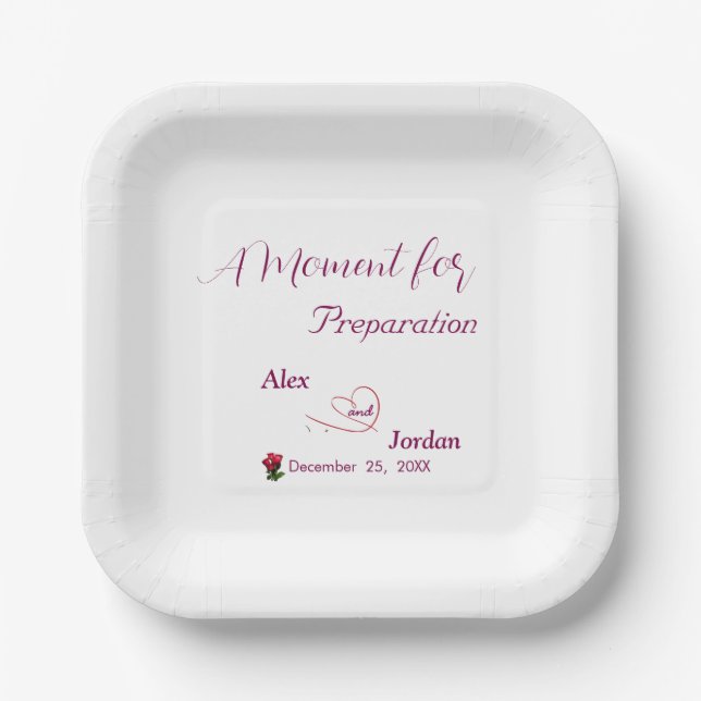 A Moment for Preparation Paper plate (Front)